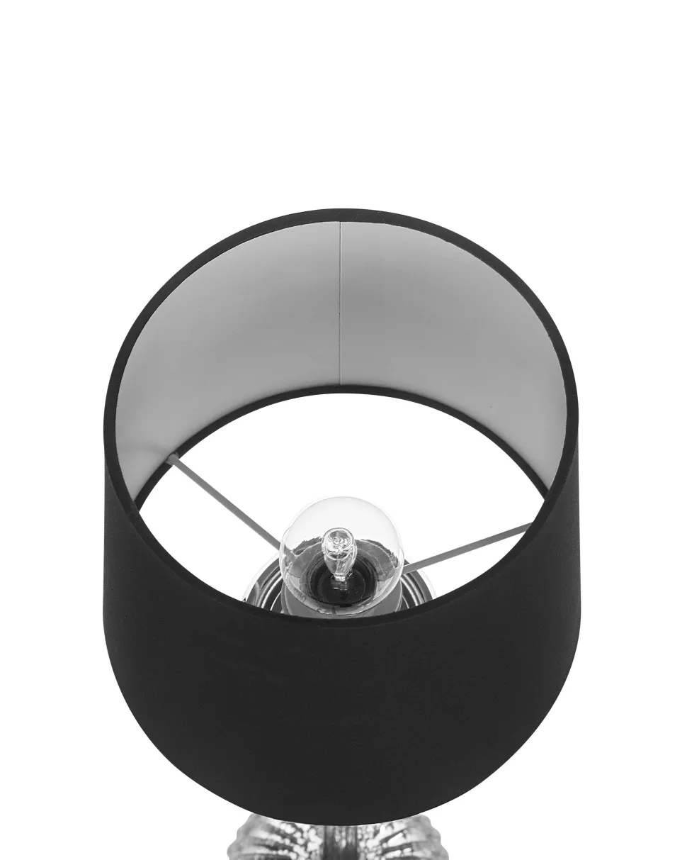 Tischlampe Schwarz 56 Cm Rund Kubena