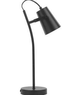 Tischlampe Schwarz 39 Cm Rund Flint
