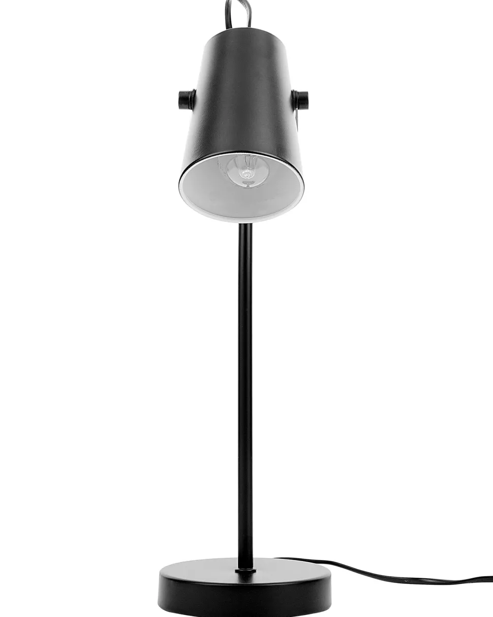 Tischlampe Schwarz 39 Cm Rund Flint