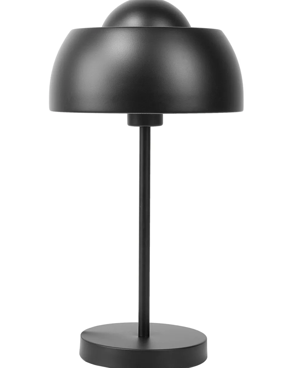 Tischlampe Schwarz 44 Cm Rund Senette