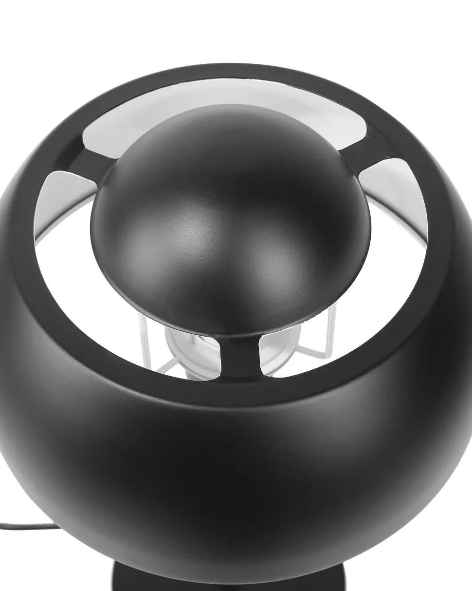Tischlampe Schwarz 44 Cm Rund Senette
