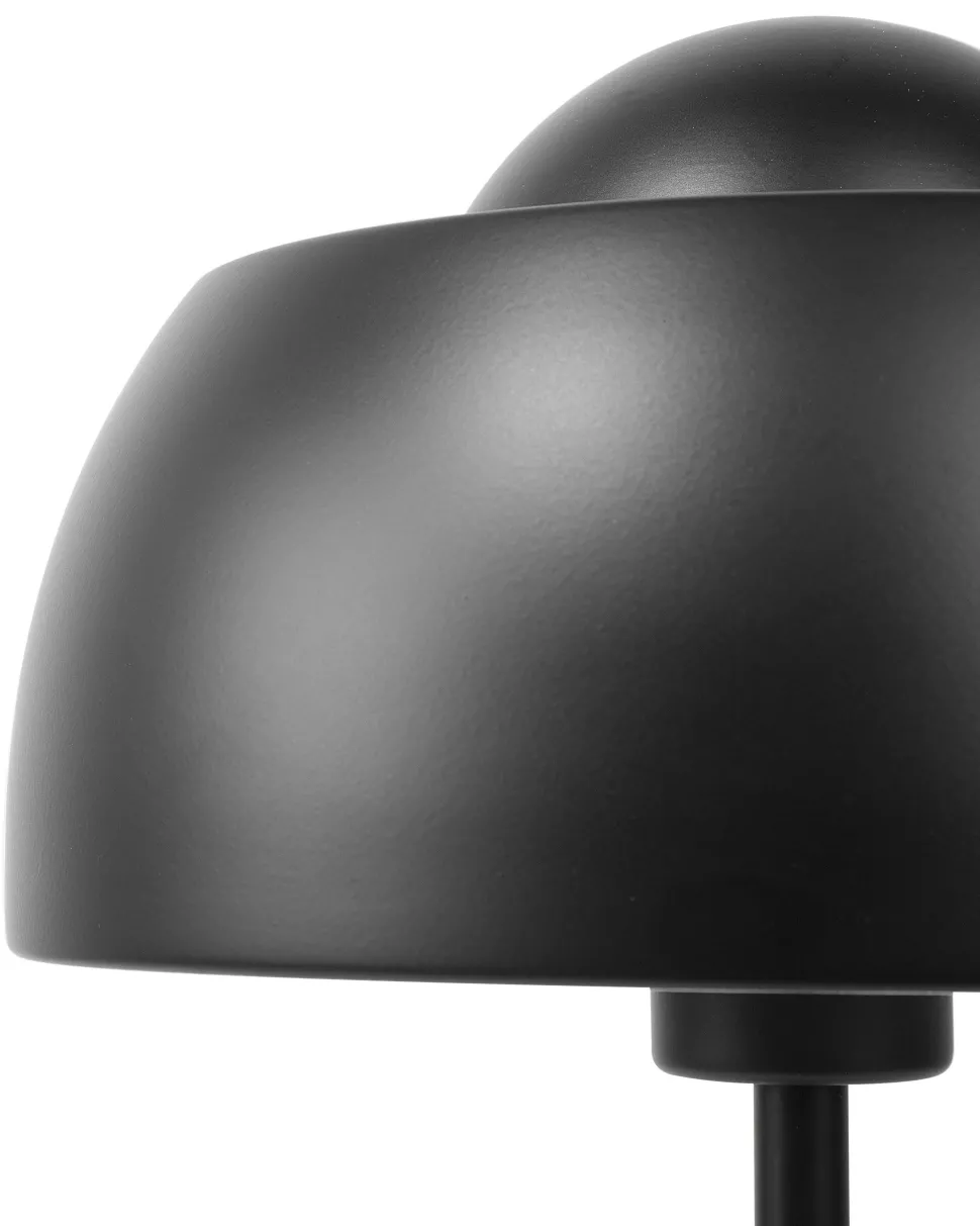 Tischlampe Schwarz 44 Cm Rund Senette