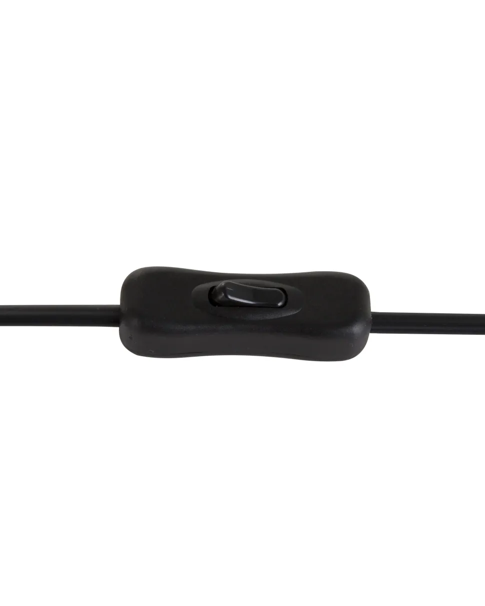 Tischlampe Schwarz 44 Cm Rund Senette
