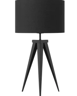 Tischlampe Schwarz 55 Cm Trommelform Stiletto