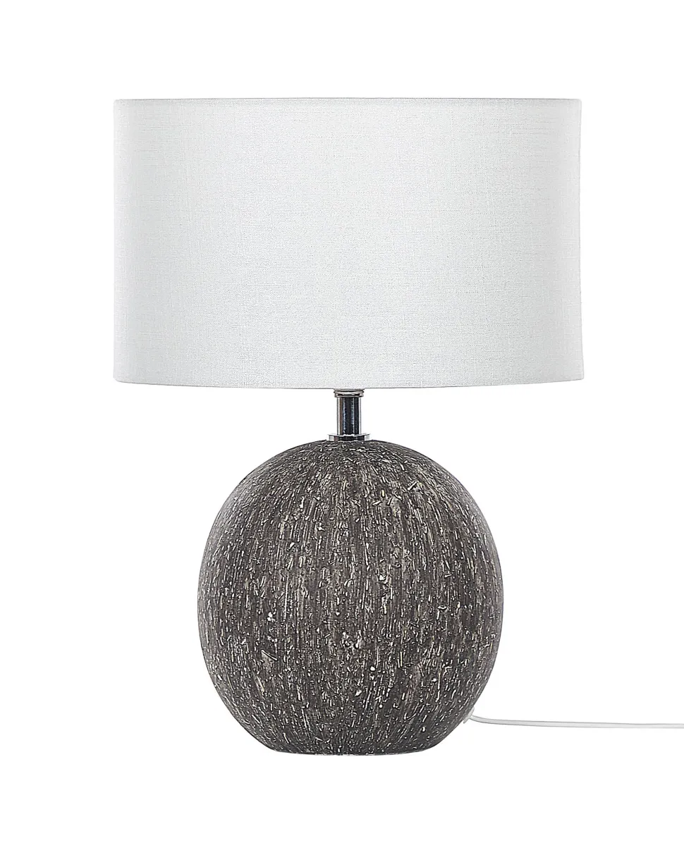 Tischlampe Schwarz 39 Cm Trommelform Fonissa