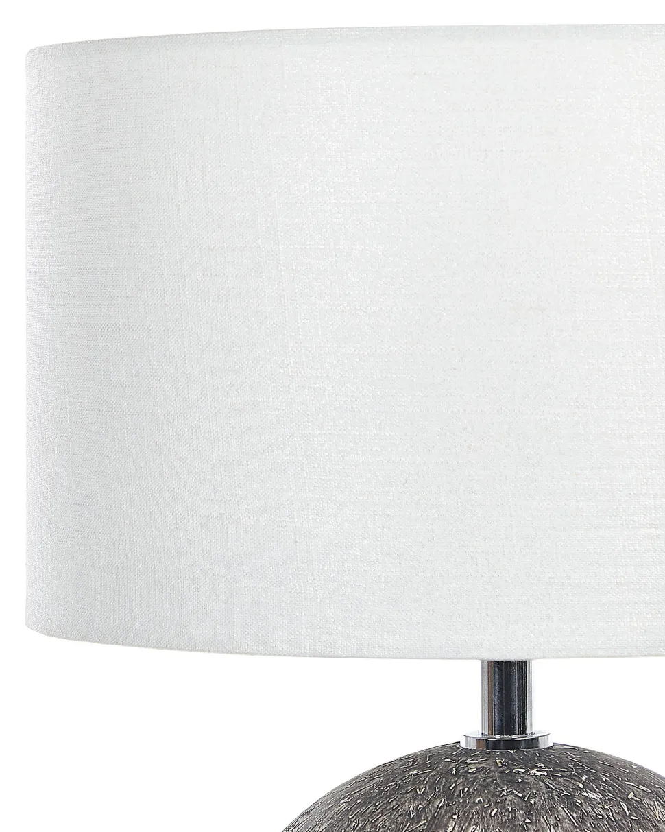 Tischlampe Schwarz 39 Cm Trommelform Fonissa