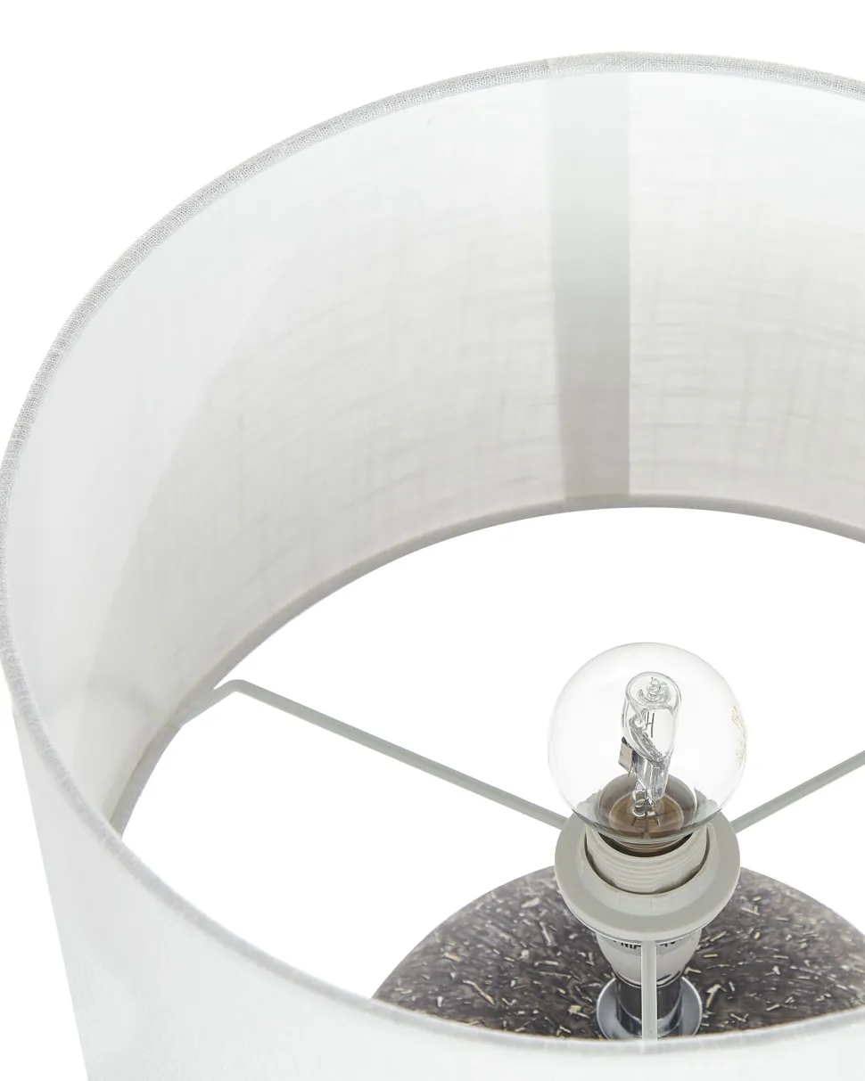Tischlampe Schwarz 39 Cm Trommelform Fonissa