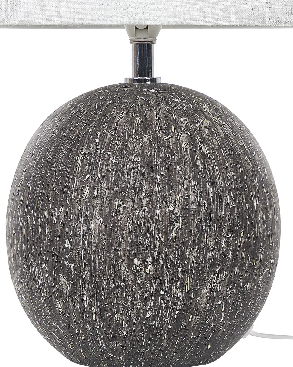 Tischlampe Schwarz 39 Cm Trommelform Fonissa