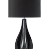 Tischlampe Schwarz 60 Cm Trommelform Santee