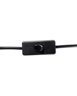 Tischlampe Schwarz 60 Cm Trommelform Santee