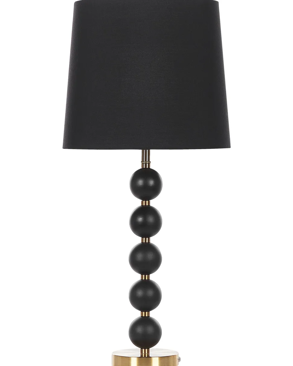 Tischlampe Schwarz / Gold 75 Cm Trommelform Assonet