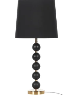 Tischlampe Schwarz / Gold 75 Cm Trommelform Assonet