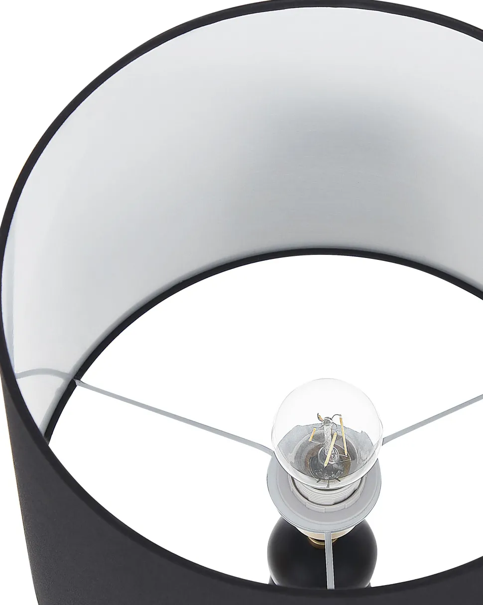 Tischlampe Schwarz / Gold 75 Cm Trommelform Assonet