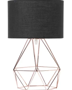 Tischlampe Schwarz / Kupfer 35 Cm Geometrisch Maroni