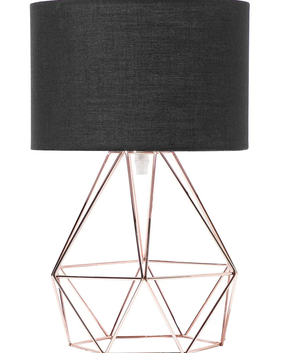 Tischlampe Schwarz / Kupfer 35 Cm Geometrisch Maroni