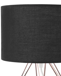 Tischlampe Schwarz / Kupfer 35 Cm Geometrisch Maroni