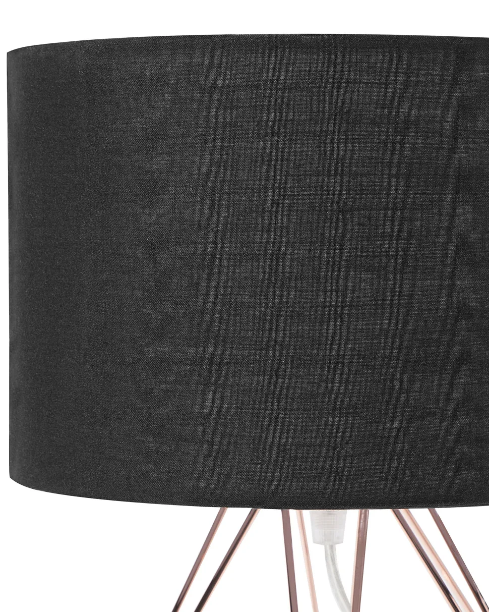 Tischlampe Schwarz / Kupfer 35 Cm Geometrisch Maroni