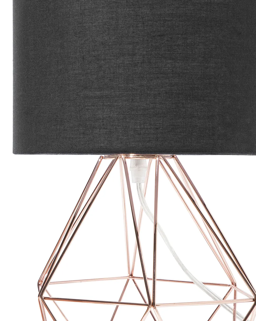 Tischlampe Schwarz / Kupfer 35 Cm Geometrisch Maroni