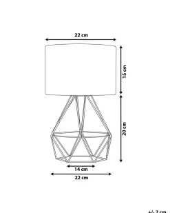 Tischlampe Schwarz / Kupfer 35 Cm Geometrisch Maroni