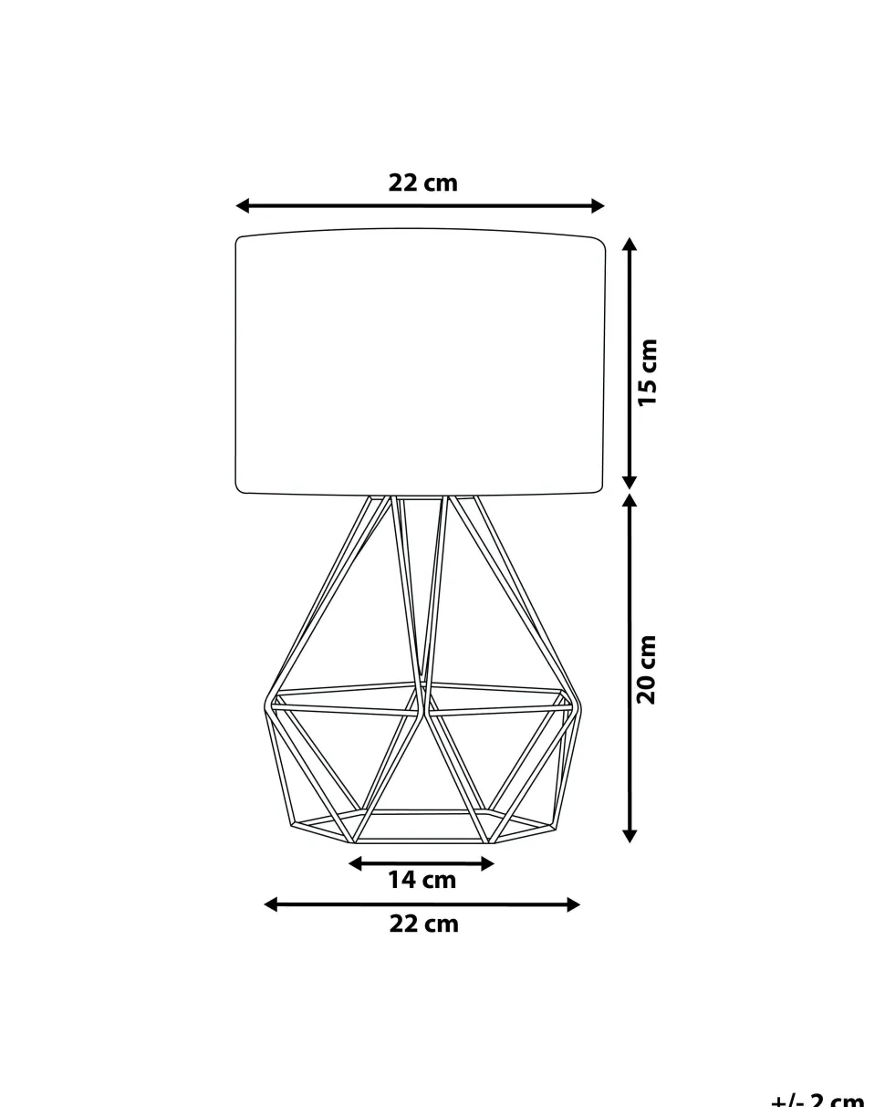 Tischlampe Schwarz / Kupfer 35 Cm Geometrisch Maroni