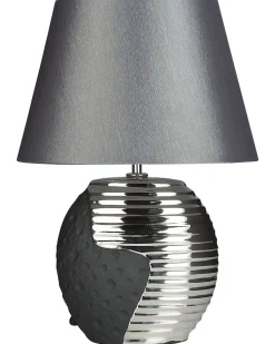Tischlampe Schwarz / Silber 41 Cm Kegelform Esla