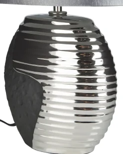 Tischlampe Schwarz / Silber 41 Cm Kegelform Esla