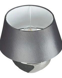 Tischlampe Schwarz / Silber 41 Cm Kegelform Esla