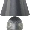 Tischlampe Silber 37 Cm Kegelform Sado