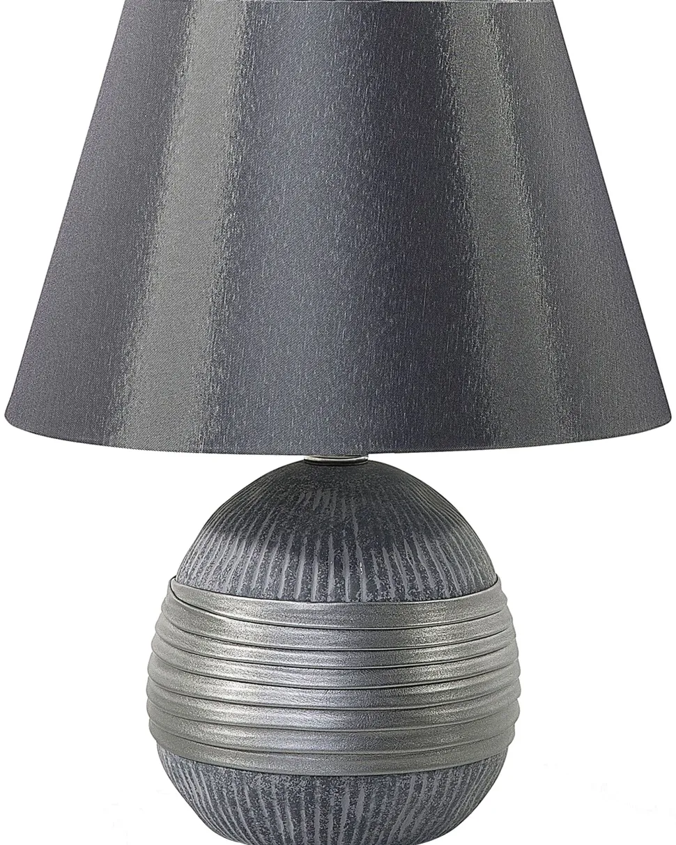 Tischlampe Silber 37 Cm Kegelform Sado