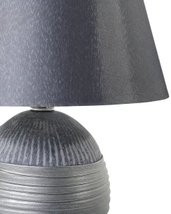 Tischlampe Silber 37 Cm Kegelform Sado