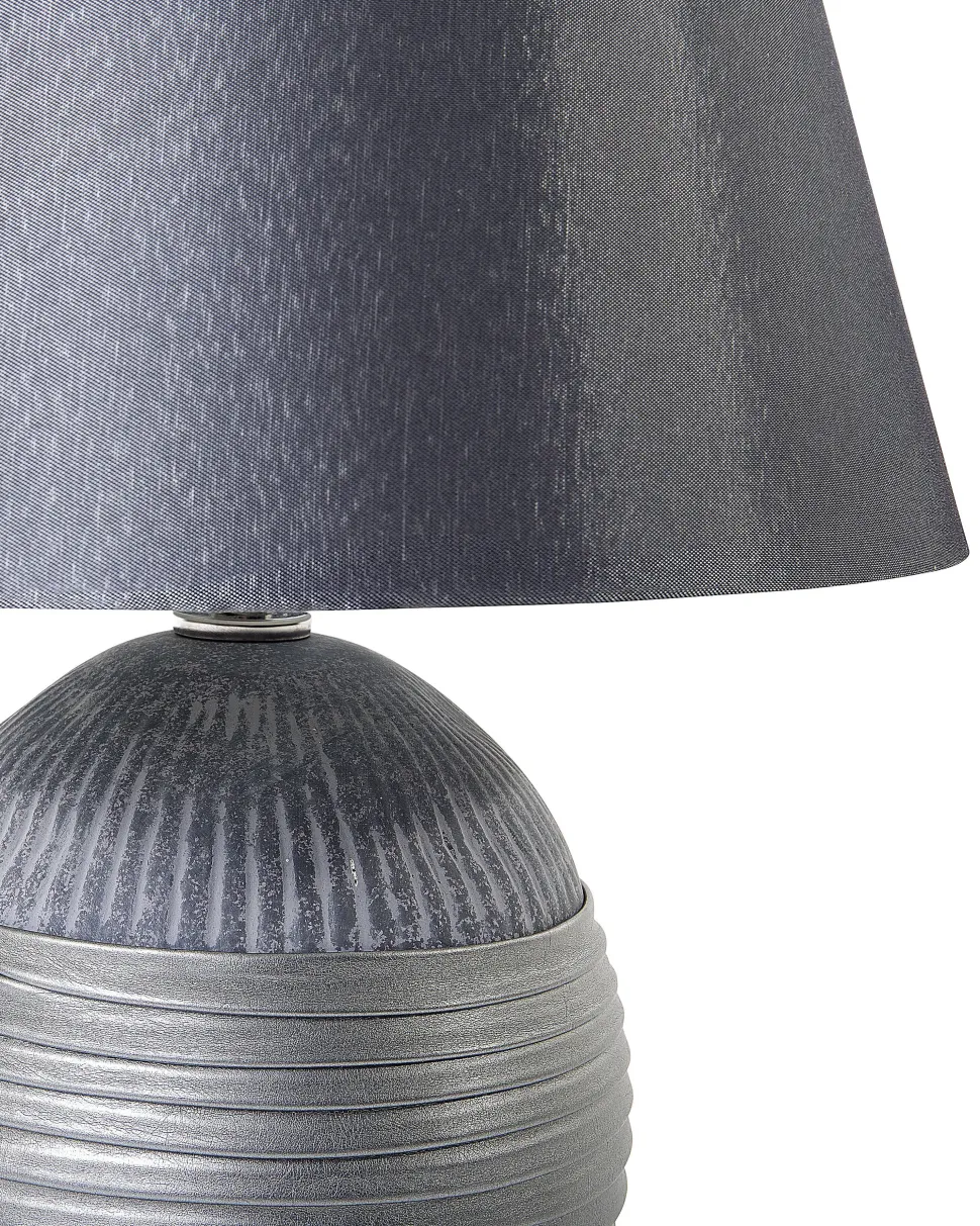 Tischlampe Silber 37 Cm Kegelform Sado