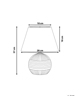 Tischlampe Silber 37 Cm Kegelform Sado