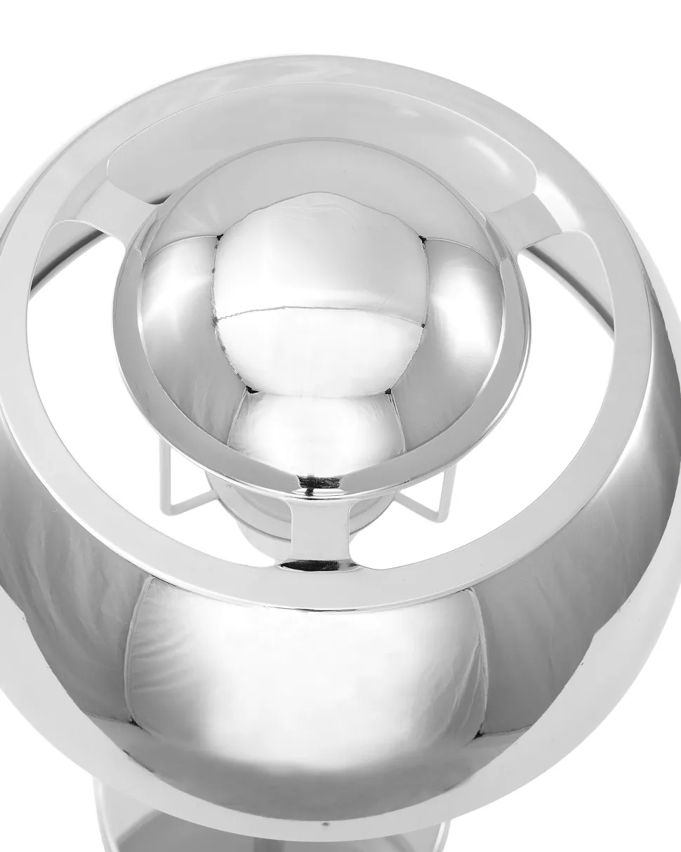 Tischlampe Silber 44 Cm Rund Senette
