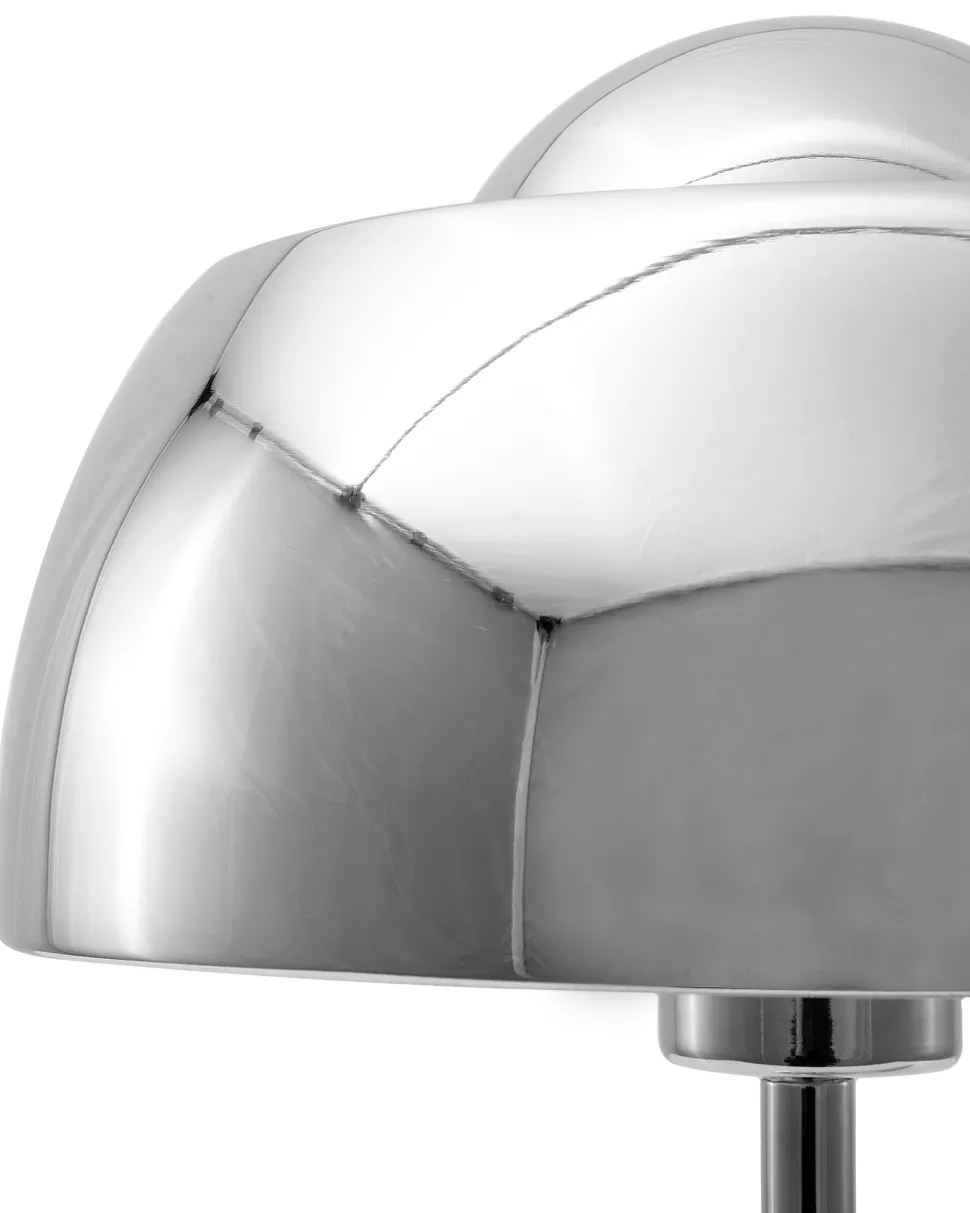 Tischlampe Silber 44 Cm Rund Senette