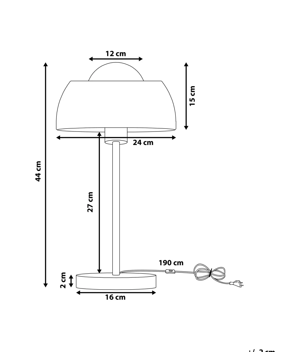 Tischlampe Silber 44 Cm Rund Senette