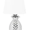 Tischlampe Silber 52 Cm Rund Pineapple