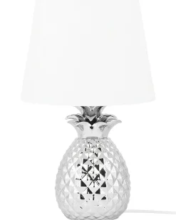Tischlampe Silber 52 Cm Rund Pineapple