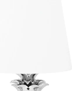 Tischlampe Silber 52 Cm Rund Pineapple