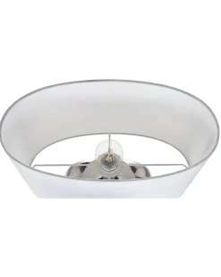Tischlampe Silber 48 Cm Trommelform Kherlen