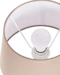 Tischlampe Weis / Blau 45 Cm Kegelform Palakaria