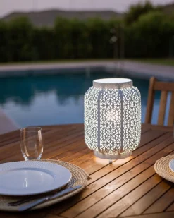 Tischlampe Weis 27 Cm Laternenform Somes