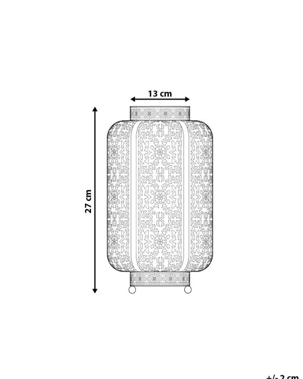 Tischlampe Weis 27 Cm Laternenform Somes
