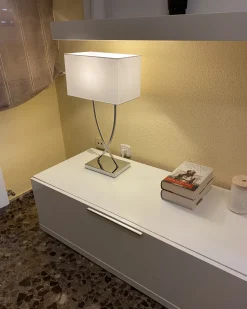 Tischlampe Weis 62 Cm Rechteckig Yasuni
