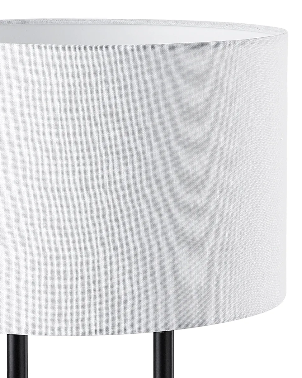Tischlampe Weis 60 Cm Trommelform Remus