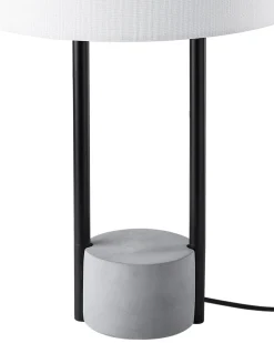 Tischlampe Weis 60 Cm Trommelform Remus