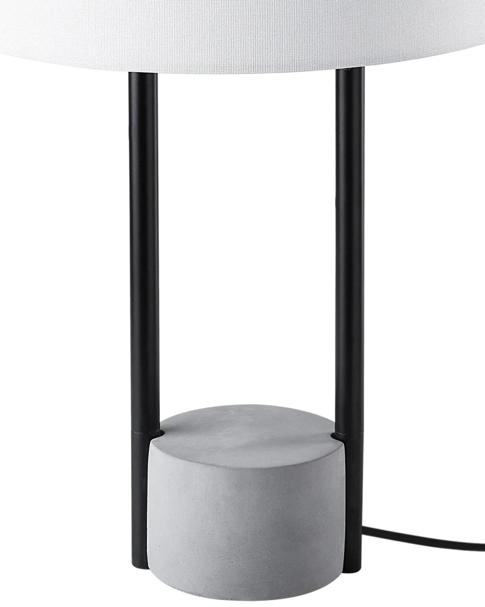 Tischlampe Weis 60 Cm Trommelform Remus