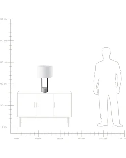Tischlampe Weis 60 Cm Trommelform Remus