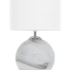 Tischlampe Weis 40 Cm Trommelform Uele