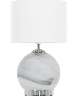 Tischlampe Weis 40 Cm Trommelform Uele