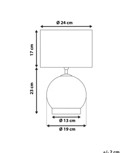 Tischlampe Weis 40 Cm Trommelform Uele